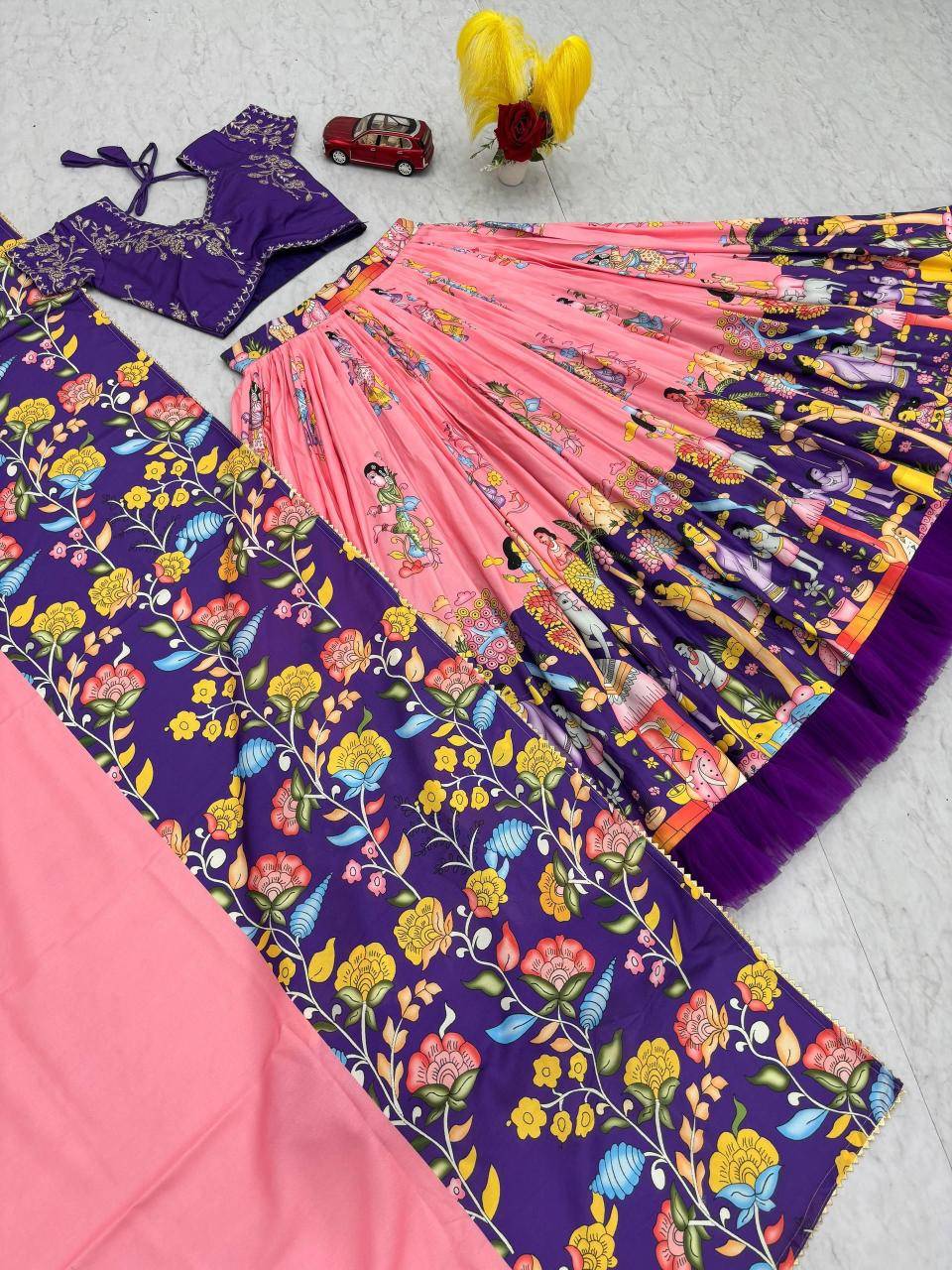 Launching Kalamkari PC 537 Cotton Lehenga choli wholesalers in Bangalore